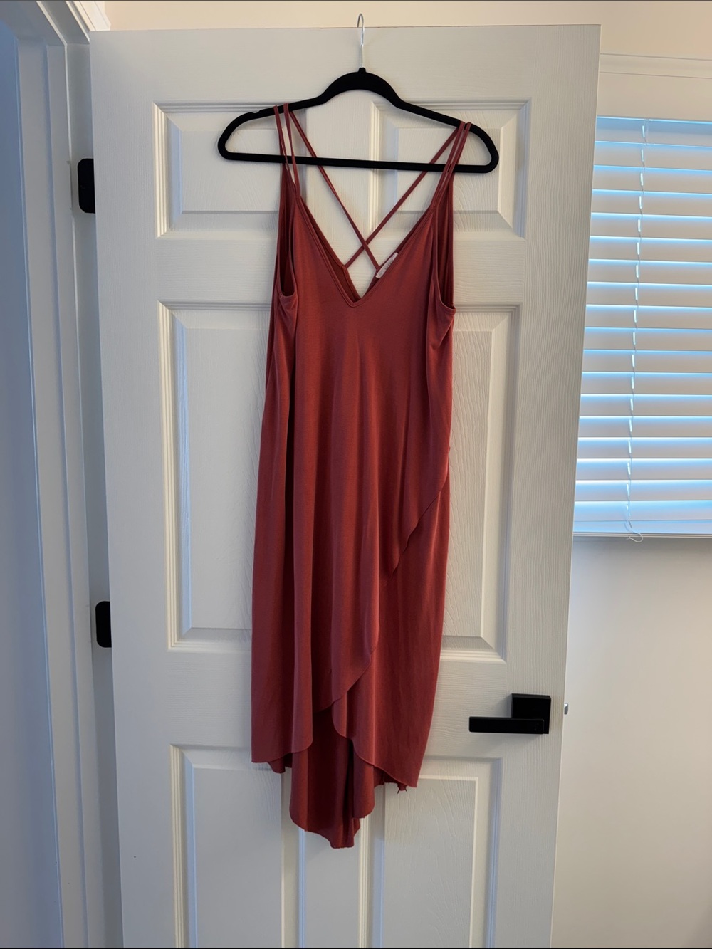 Women’s Rust Red Strappy V-Neck beach cover up
